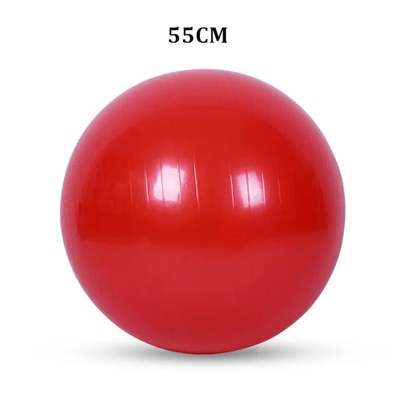 Спортивные мячи для йоги, упражнения, стабильный мяч, Пилатес фитнес спортзал, баланс, силовая тренировка, тренировка, массажный мяч 45 см, 55 см, 65 см, 75 см - Цвет: 55CM Red