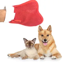 Силиконовая Чистящая Щетка для домашних собак и котов, перчатка, сетчатая ткань, щетка для собак, уход за перчаткой, расческа для домашних животных, кошек, волос