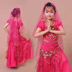 2017 девушки Костюмы для танца живота костюм Индийский танец 2-3-4-5-6-7pcs Болливуд костюмы Племенной Danza del Ventre цыганские костюмы
