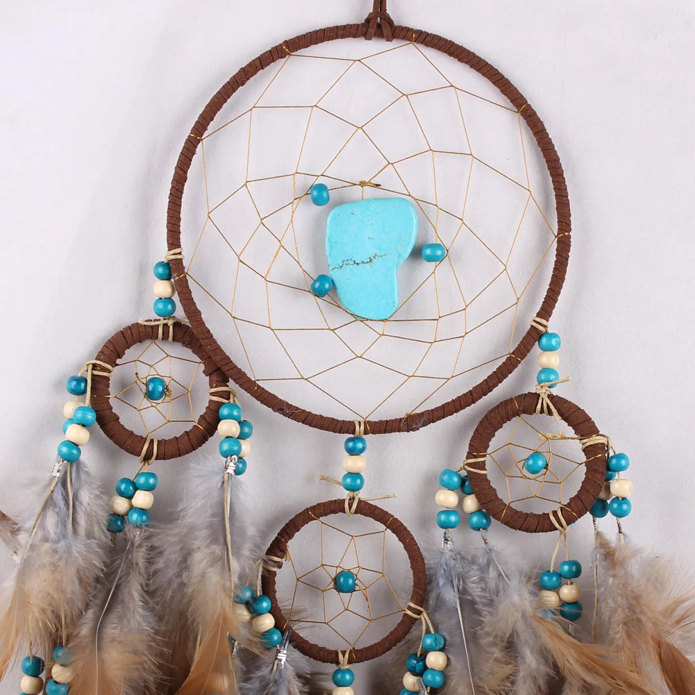 Atrapasueños de estilo indio de regalo antiguo hecho a mano con decoración colgante de pared de plumas Atrapasueños de estilo indio de regalo antiguo hecho a mano con decoración colgante de pared de plumas