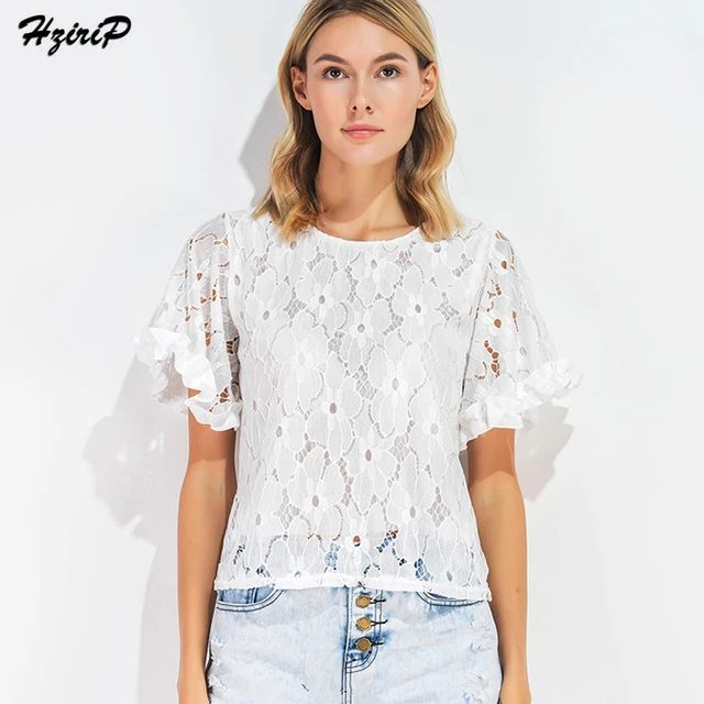 HziriP Women Summer White Lace T Shirts 2017 Fashion Trending Floral Batwing Sleeve Loose Tees Tops HziriP Women Summer White Lace T Shirts 2017 Fashion Trending Floral Batwing Sleeve Loose Tees Tops