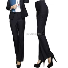 2018 high quality western-style trousers high waist straight bell-bottom women’s pants suit plus size clothes