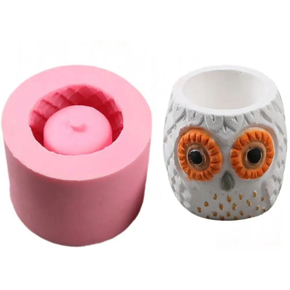 

Animals flower pots Owl shaped Concrete Pot molds concrete mould Cement 3D vase mold Silica gel silicone molds