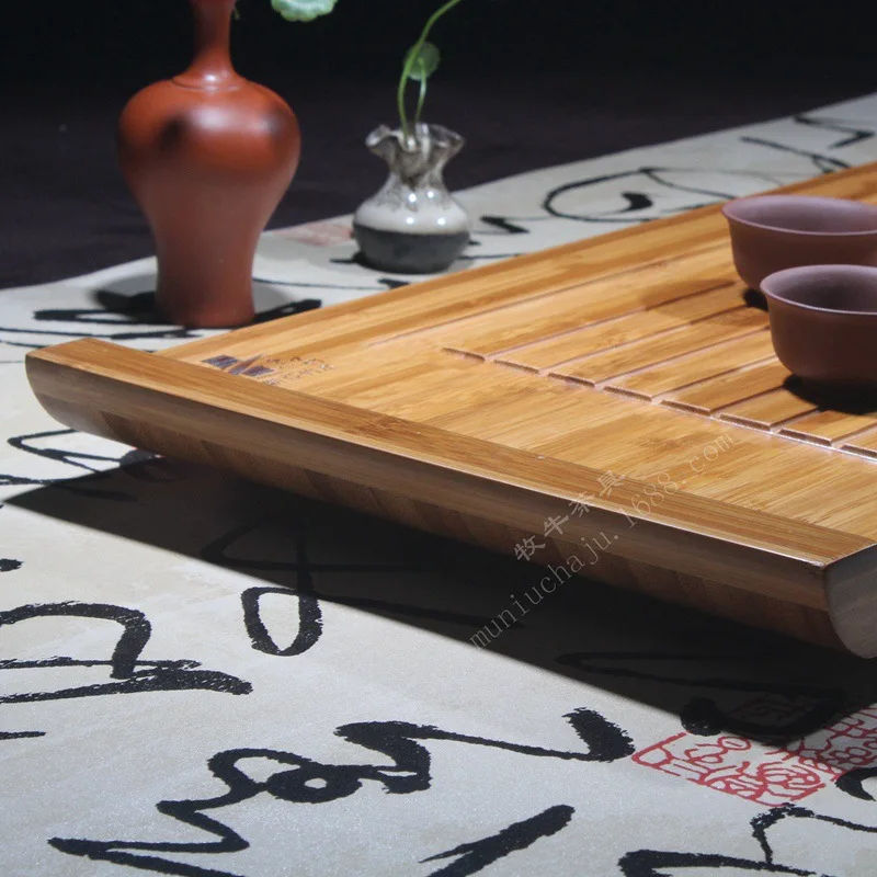 Bamboo bamboo tea tray personality caifeiyang 58*26*4 Kung Fu tea gift set mixed batch