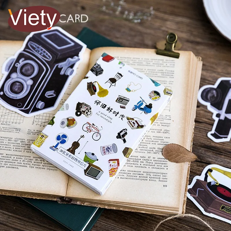 

30 pcs/lot Novelty Heteromorphism vintage Daily Greeting Card Postcard Birthday Letter Envelope Gift Card Set Message Card