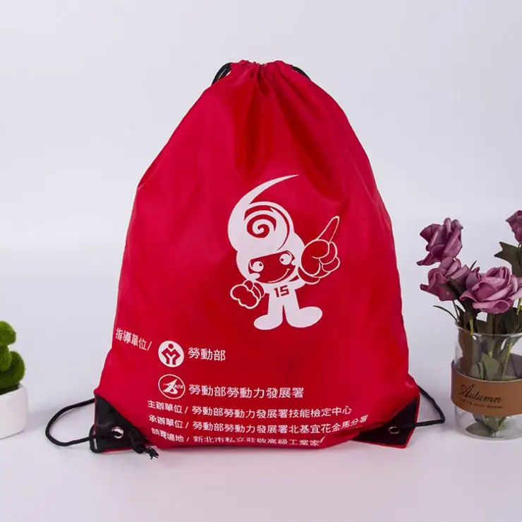 [Wanben] 10 шт./лот, логотип на заказ,, 210D, Полиэфирная Сумка в комплекте, карманная сумка на шнурке, рекламный рюкзак на шнурке, сумка