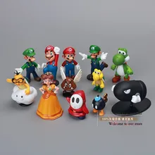 Free Shipping Super Mario Bros PVC Action Figures Toys Dolls 12pcs/set SMFG183