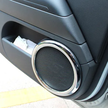 

For Jeep Compass 2011 2012 2013 2014 ABS Chrome door inner speaker audio Horn ring frame Cover Trim car styling accessories 4pcs