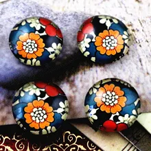 20 шт 12 мм ручной работы фото стеклянные кабошоны E4-56