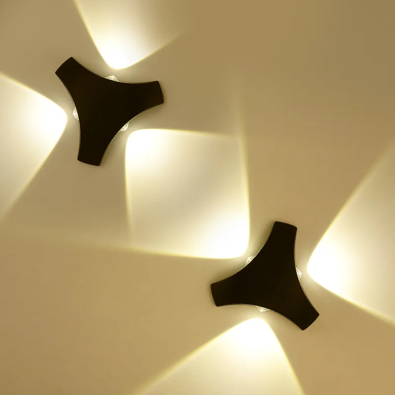 Led modern minimalist creative triangle hotel outdoor project lighting wall lamp living room