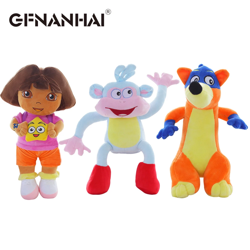 3pcs lot hot sale 25cm Genuine love adventure of Dora monkey Boots Swiper plush font b