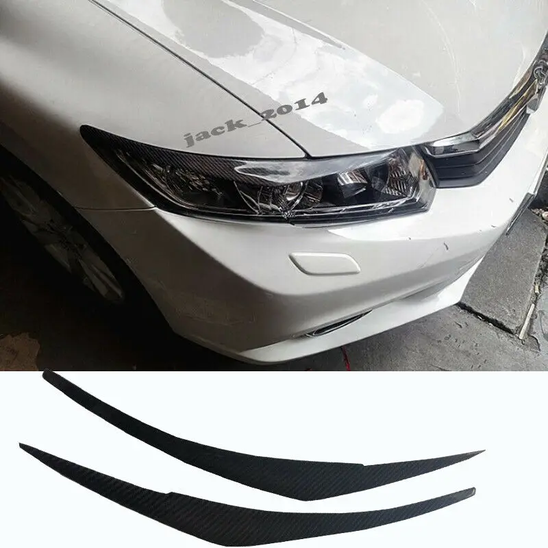 Светлые Коричневые декоративные фары из углеродного волокна для Honda Civic 9th 2012 2013