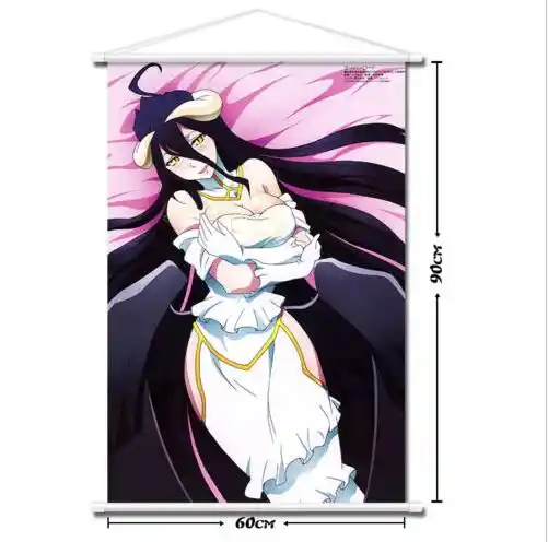 60 90cm Anime Poster Overlord Albedo Home Decoration Wall Scroll