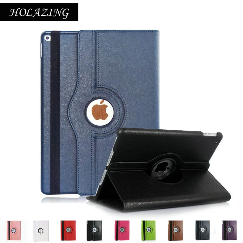 

360 Rotation Premium PU Leather For iPad Air 2 Auto On/Off Multi Angle Stand Cover For iPad Air2 Coque Funda Capinha