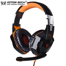 EACH G2000 Deep Bass Stereo Gaming Headphone Noise Isolation Headset Headband with Microphone Led Light for Computer PC Gamer