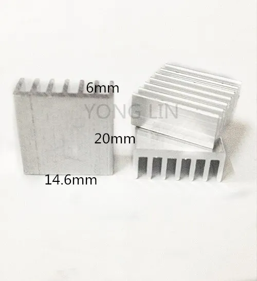 20 шт. IC Heatsink14.6* 6-20 мм/высокое качество небольшой алюминиевый радиатор/Электроника распределительные товары для дома, алюминиевый радиатор