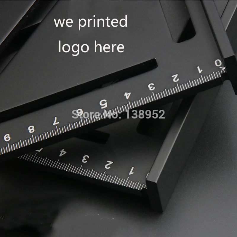 1pcs Aluminun Alloy Triangle Ruler Angle Ruler 90 degrees Protractor For Home Builders DIY Artists Measuring Woodworking tools