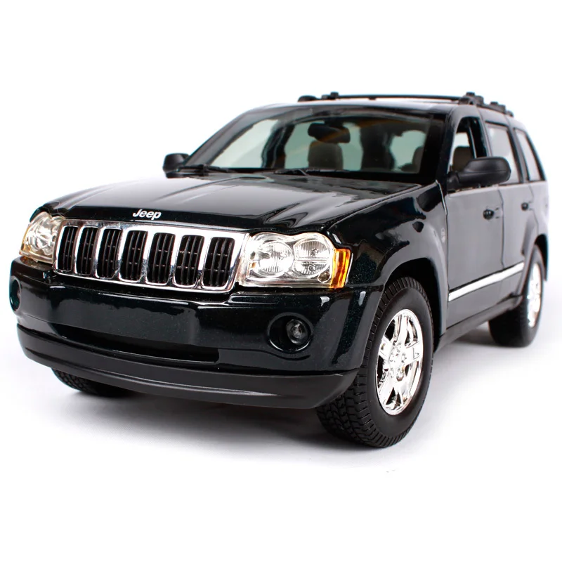 

Maisto 1:18 2005 jeep grand cherokee khaki blue car diecast big jeep toy model for men collecting cool car model as gift 31119