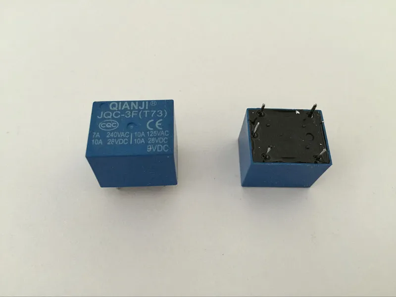 10 шт. катушка 9 В постоянного тока 7A 240VAC 10A 125VAC/28VDC 5 контактов SPST реле питания JQC-3F |