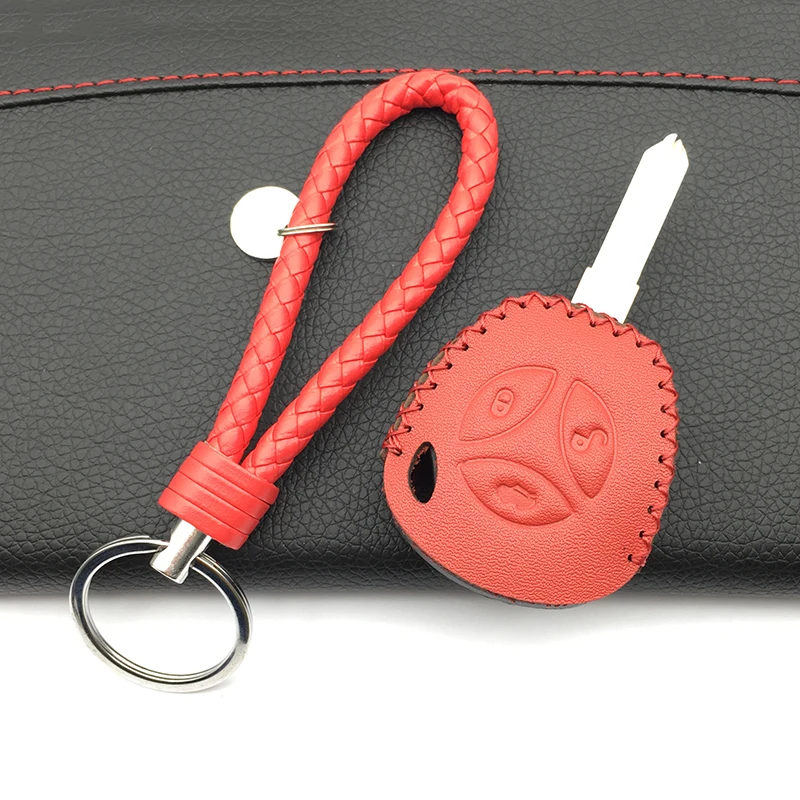 Дистанционный 3 кнопки прямой автомобильный ключ кожаный чехол для ключей для Lada Sedan Largus Kalina Granta Vesta X-Ray XRay защитная оболочка