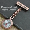Personalized Customized Engraved with Your Name Stainless Steel Lapel Pin Brooch TOP Quality Rose Gold Fob Nurse Watch ► Photo 1/6