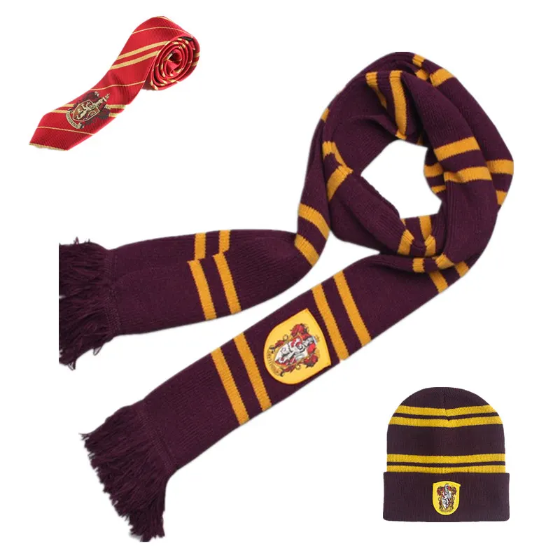 

Potter Scarf Tie Hat Gryffindor/Slytherin/Hufflepuff/Ravenclaw Harry's Scarves Carnaval Cosplay Costumes For Kids Halloween Gift