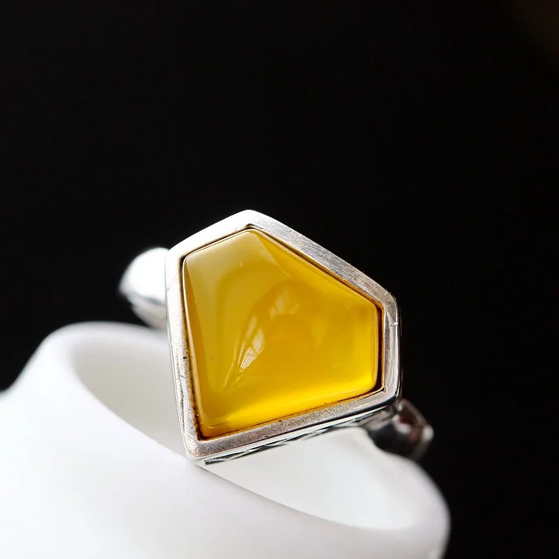 

silver ring authentic 925 sterling silver female ring Open the silver ring