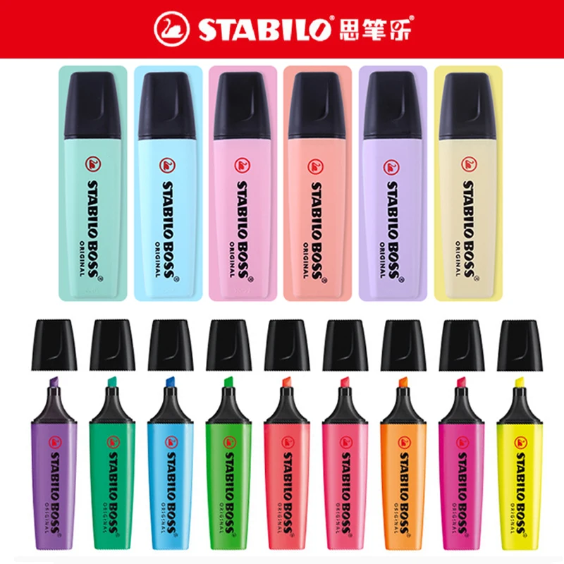 

1pcs Stabilo 70 Boss Color Highlighter Children Students Key Mark with Large-capacity Color Small Fresh Primary Light Color