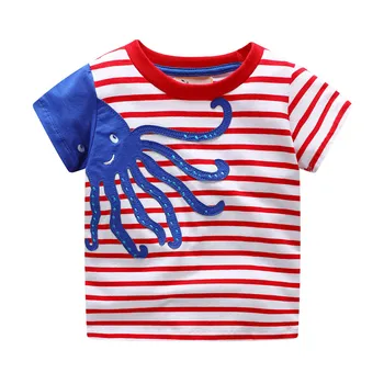 

Jumping meters applique Boys Tops Summer Brand Children T shirts Boys Clothes Kids Tee Shirt Cotton Character baby t shirts