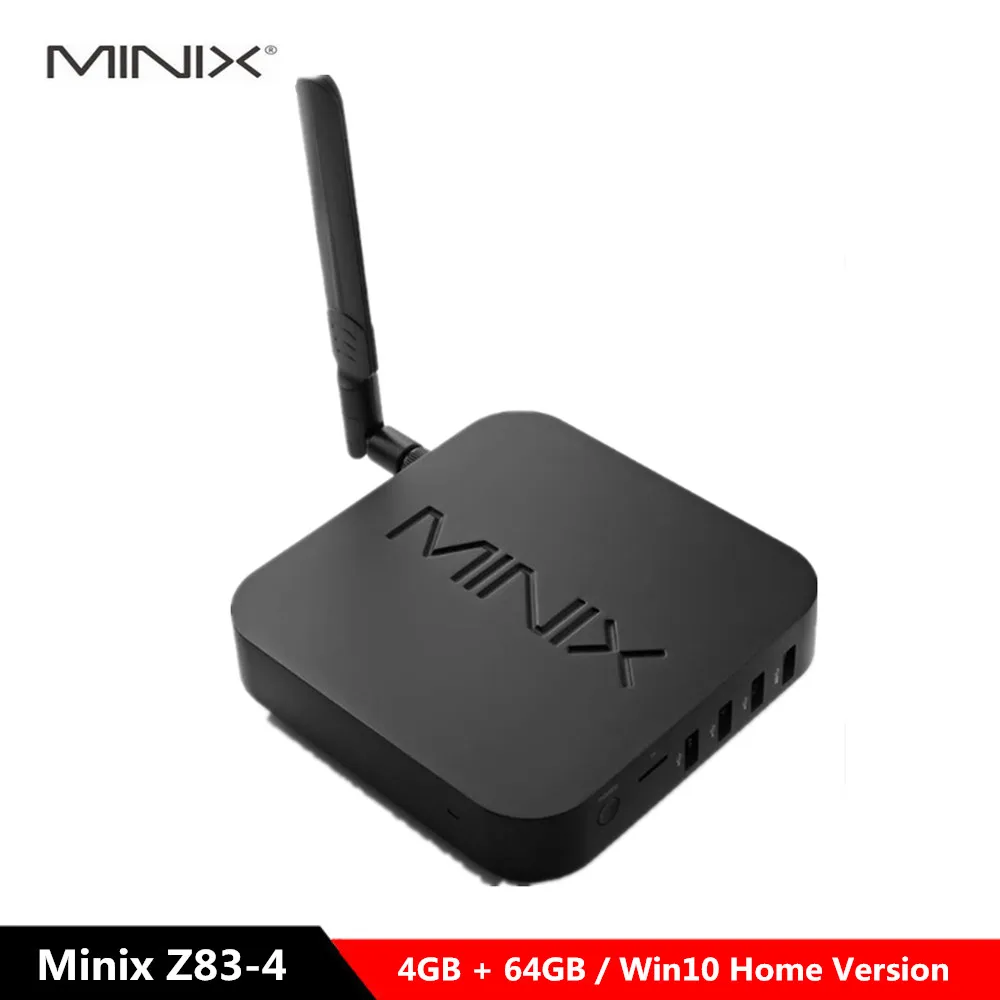 

Minix Z83-4 Intel Fanless Mini PC Intel Cherry Trail X5-Z8350 4GB+64GB WiFi 1000Mbps BT4.2 TV Box Support Windows10 Home Version