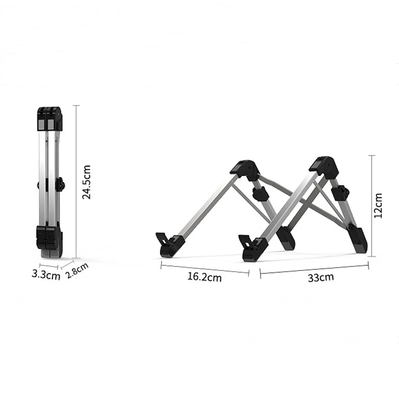 Складная портативная подставка для ноутбука, регулируемая высота рабочего стола, подставка для ноутбука, держатель для охлаждения для MacBook 11-15,6 дюймов