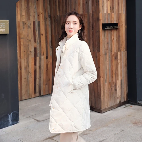 Women's Down Jacket Korean Winter Coat White Duck Down Jacket Women Long Ultra Light Down Jackets and Coats 0006 KJ2799 - Цвет: White