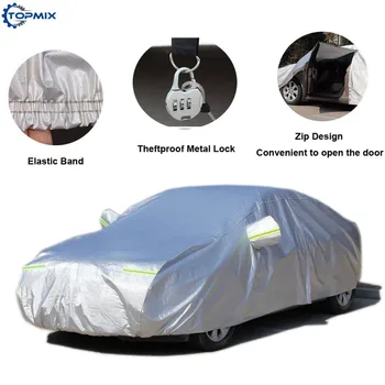 

Full Car Cover Waterproof All Weather Sun Rain Snow Protection Anti UV Dust Proof Outdoor SUV Auto Covers with Anti-theft Lock