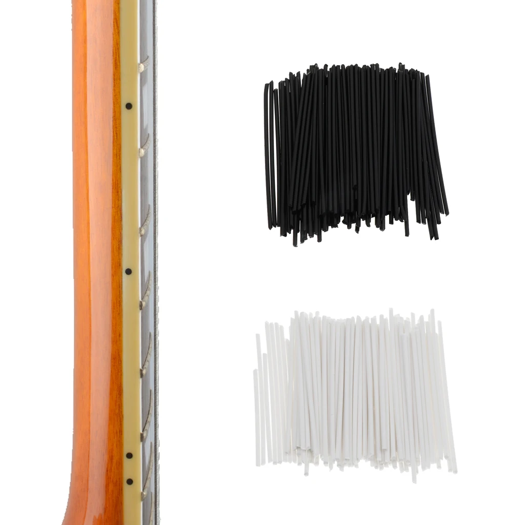 2 Pack/200pcs ABS Plastic Guitar Fretboard Fingerboard Side Dot Inlay Markers Rods DIY