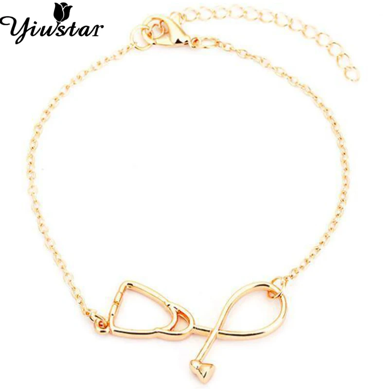 

Yiustar Stethoscope Bracelet Fashion Medical Jewelry Gift For Nurse Doctor Medical Student Stethoscope Pendant Cosplay Jewelry