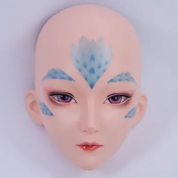 

(LiLi Mask-81) Sweet Girl BJD Resin Full Head Custom Cosplay Japanese Anime Silicone Kigurumi Mask Cross Dresser Doll