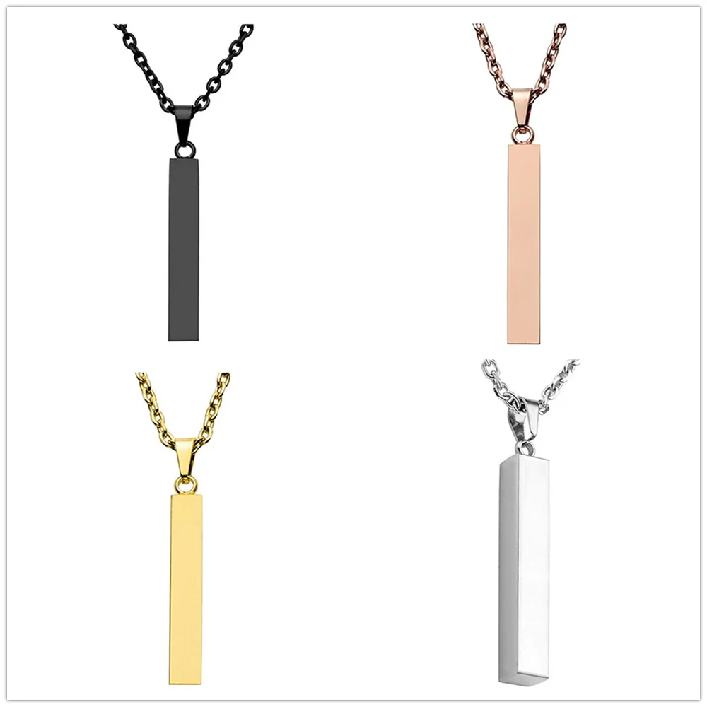 

Custom necklace custom-made stainless steel three-dimensional strip necklace necklace