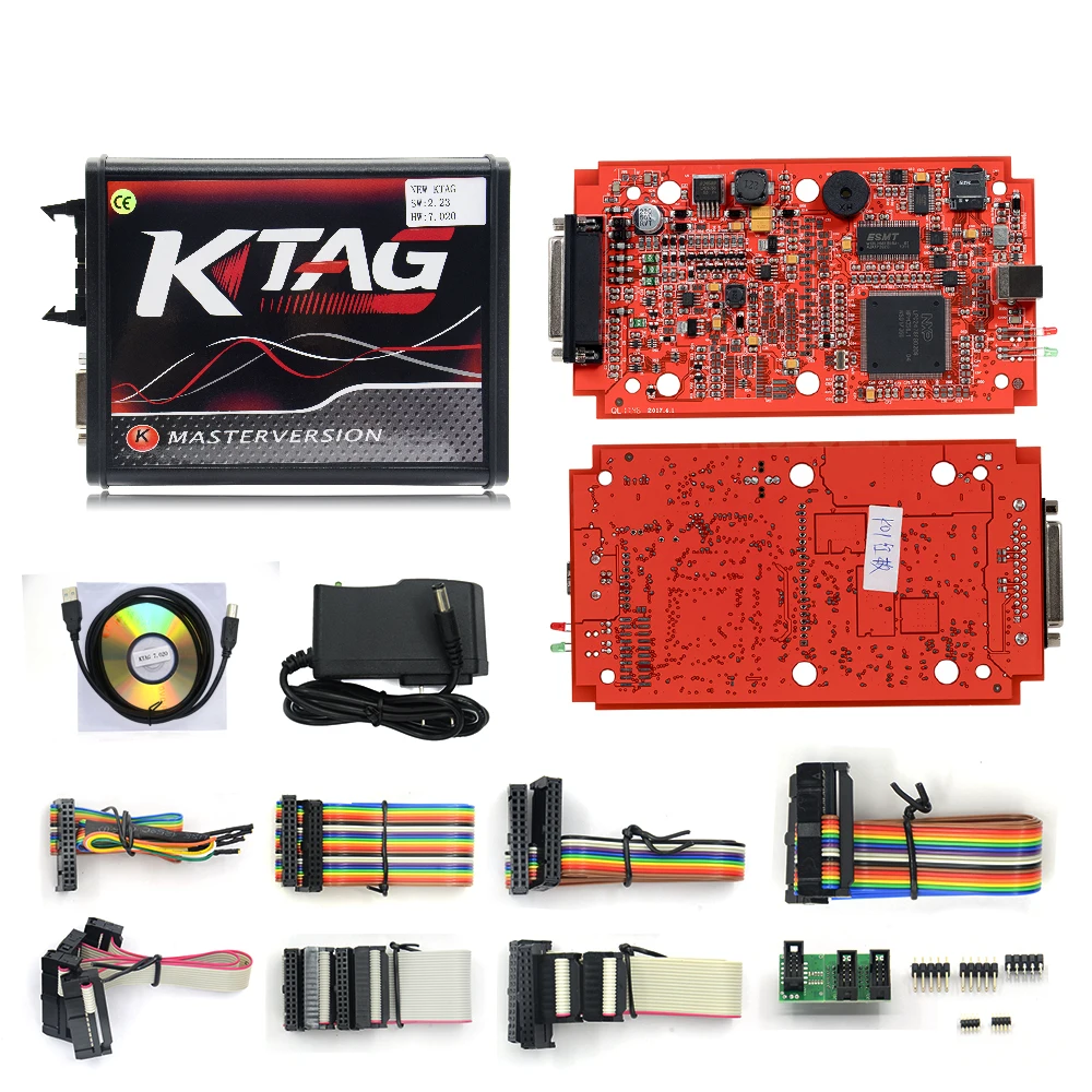 KESS V2.47 V5.017 версия для ЕС онлайн Версия KTAG V7.020 4 светодиода красная печатная плата V2