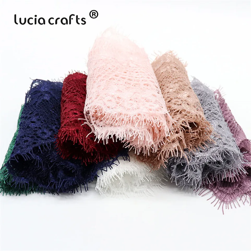 Lucia crafts 3 ярда 9,5 см 9 цветов вариант Цветочная вышивка кружевная ткань отделка ленты DIY шитье ручной работы материалы R0503