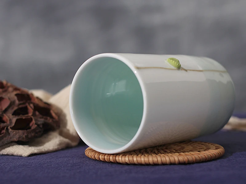 Unique Ceramic Teacups Chinese Porcelain Tea Coffee Cups & Mugs Hand-Carved Jingdezhen Ceramic Cups Couple Gift Mugs Drinkware (7)