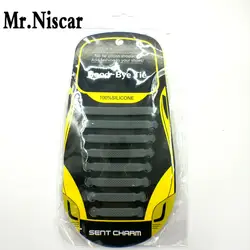 Mr. niscar/1 компл./16 шт. Серый Новый ленивый силиконовые шнурки 8 Размеры T Форма текстуры упругой Шнурки без завязывать шнурки для всех тапки