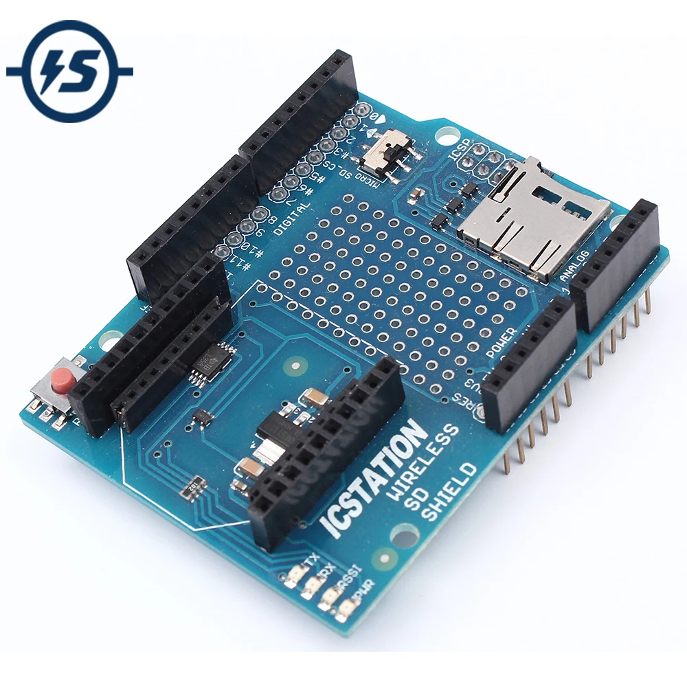 Беспроводной SD щит для Arduino ICSJ010A модуль Xbee и гнездо sd карты беспроводной