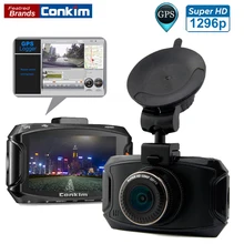 Conkim Видеорегистраторы для автомобилей Камера Ambarella A7LA70 2304*1296 P 30fps 2.7 дюйма ЖК-дисплей Автомобильные видеорегистраторы 170 градусов Сенсор тире Камера с дополнительным GPS
