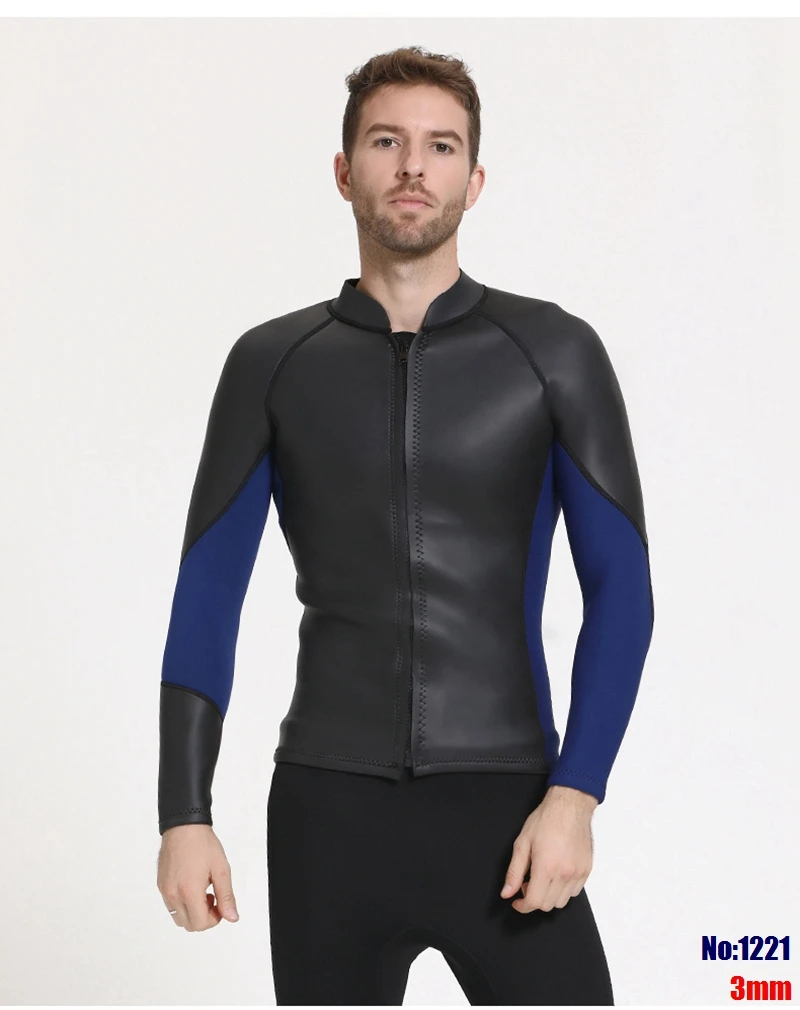 Профессиональный 3 мм неопрена дайвинг пиджак Виндсерфинг CR легкая куртка гидрокостюм купальники лодках подводного плавания теплые