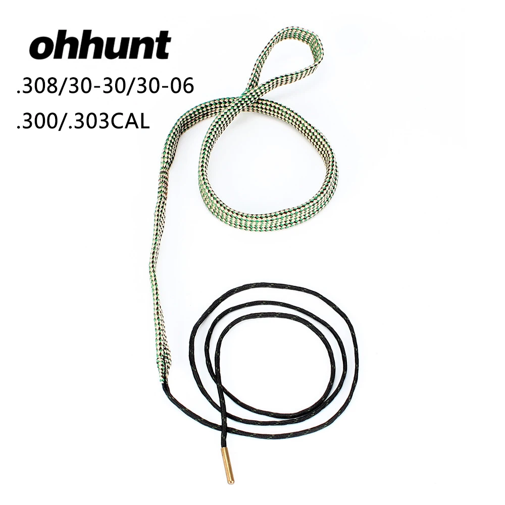 

ohhunt Bore Snake .308 30-30 30-06 300 .303 cal 7.62mm Boresnake Rifle Cleaner Kit Hunting Tactical Gun Cleaning