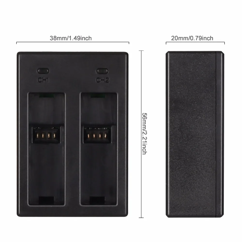 Зарядное устройство ORBMART с двумя портами USB для панорамной камеры Gopro Fusion usb