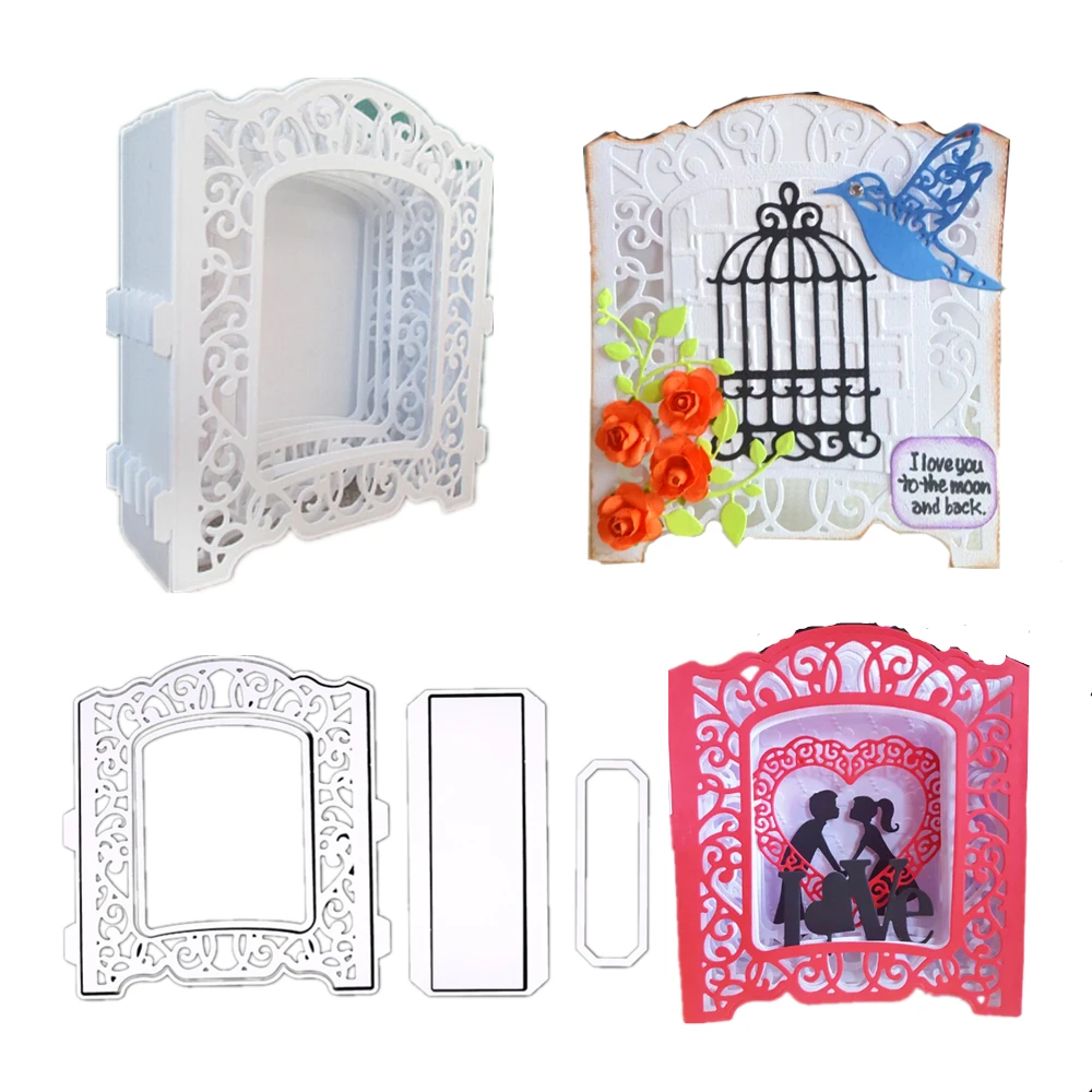 3D Lace Frames For DIY Frame Gift Cards Metal Cutting Dies Greeting