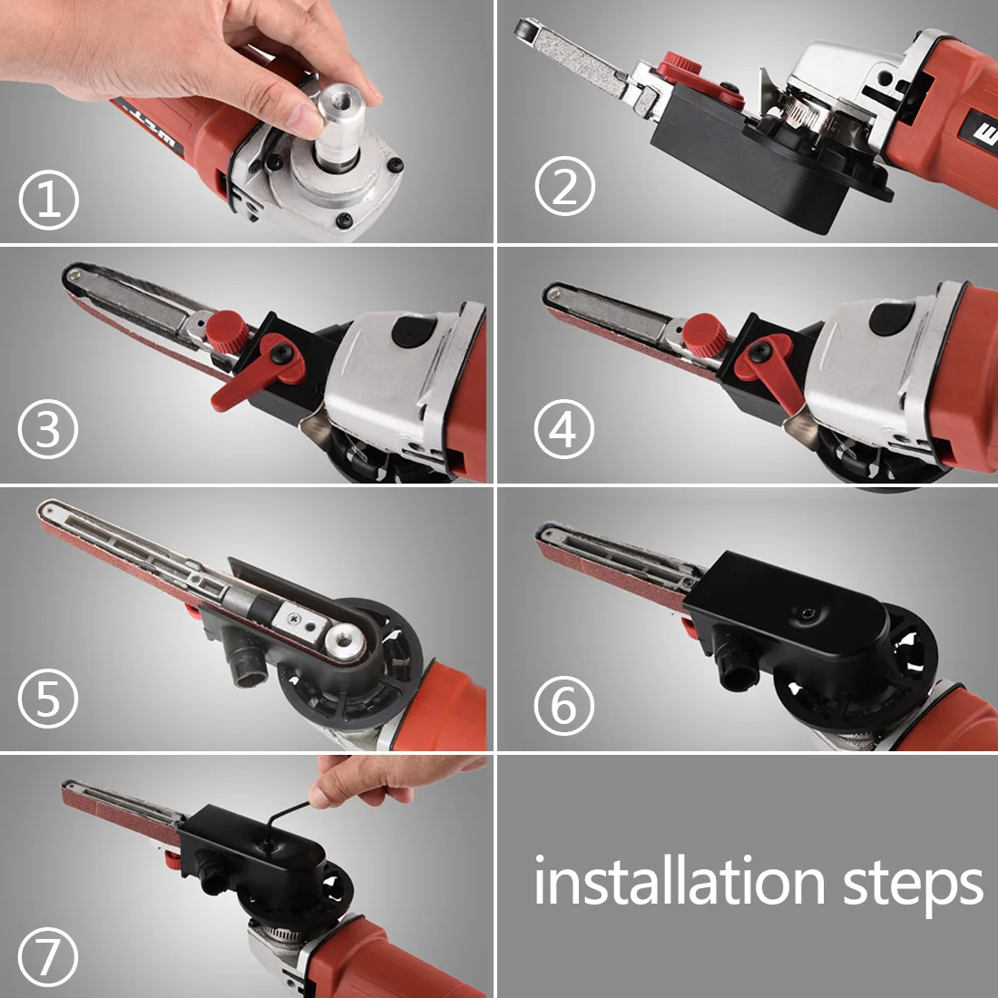 Новый DIY Sander шлифования ремень Адаптер для 125 мм 4,5 дюймов Электрический угловая шлифовальная машина для Деревообработка Металлообработка