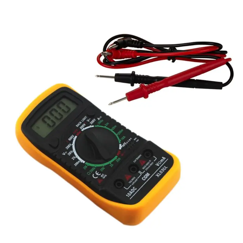 

Portable Digital Multimeter Backlight AC/DC Ammeter Voltmeter Ohm Tester Meter XL830L Handheld LCD Multimetro Voltage Current