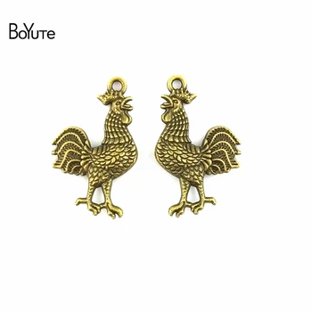 

BoYuTe (50 Pieces/Lot) 19*30MM 3 Colors Charms Chicken Cock Rooster Metal Pendant Findings Accessories Diy Vintage Necklace